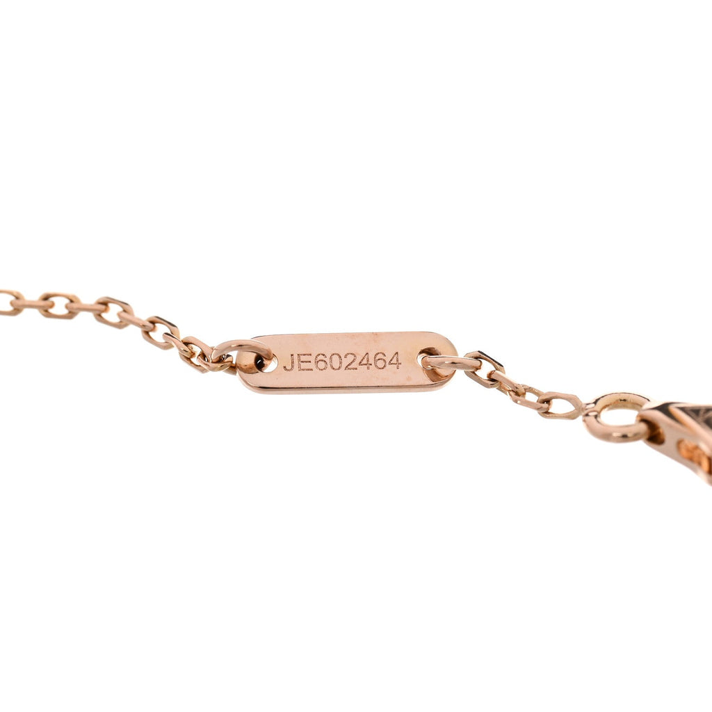 18K Rose Gold Carnelian Sweet Alhambra Bracelet