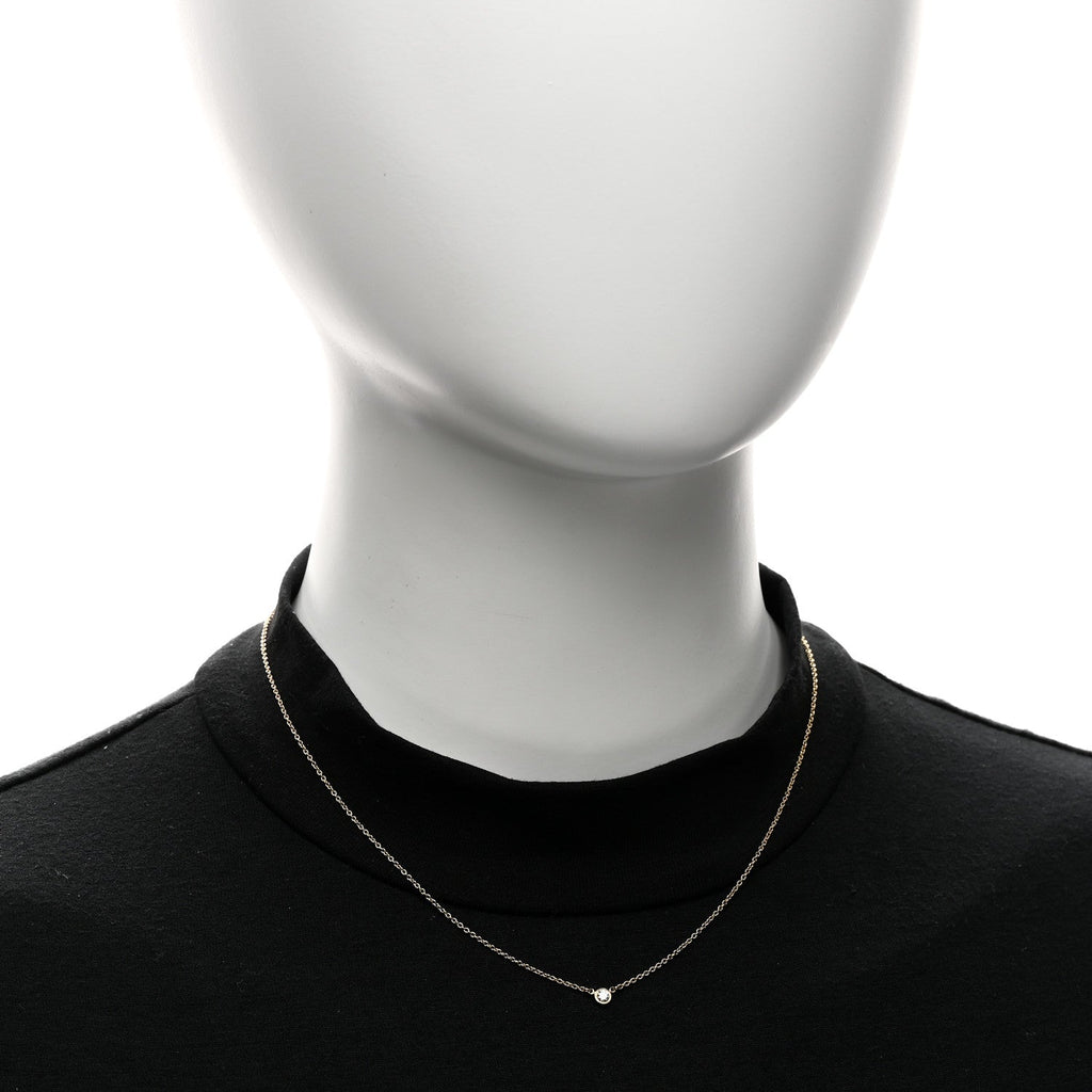 18K Yellow Gold Diamond .10ct Elsa Peretti Diamonds by the Yard Pendant Necklace