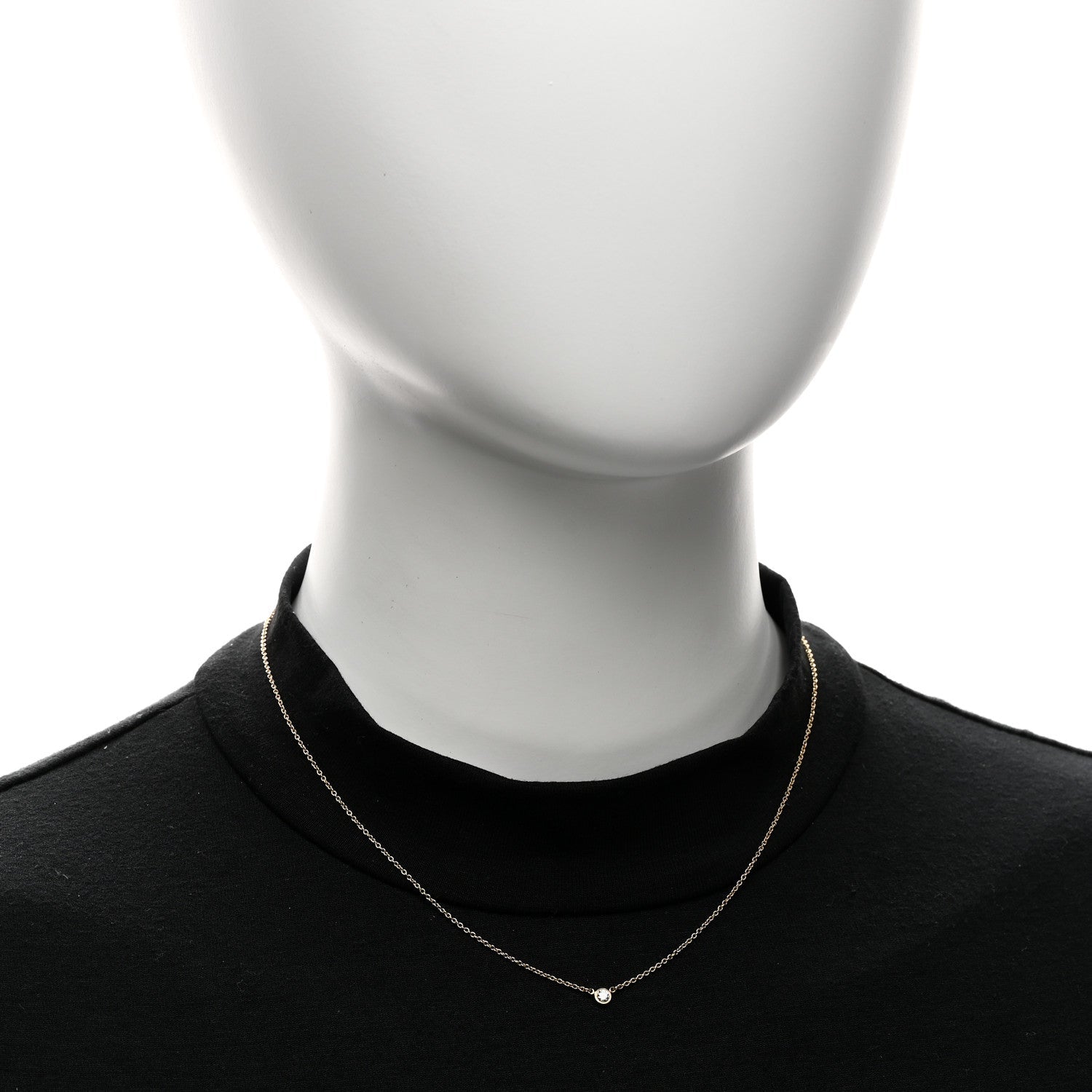 18K Yellow Gold Diamond .10ct Elsa Peretti Diamonds by the Yard Pendant Necklace