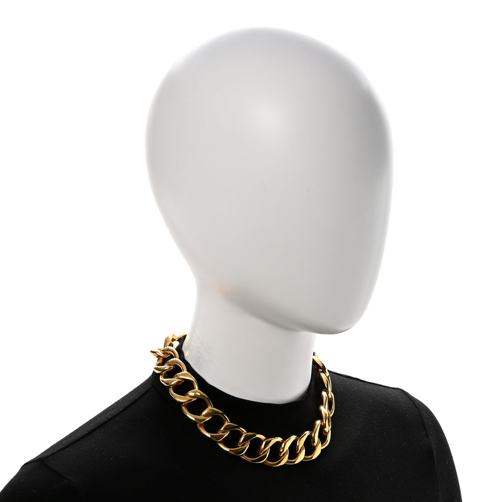 Metal Chain Link Necklace Gold