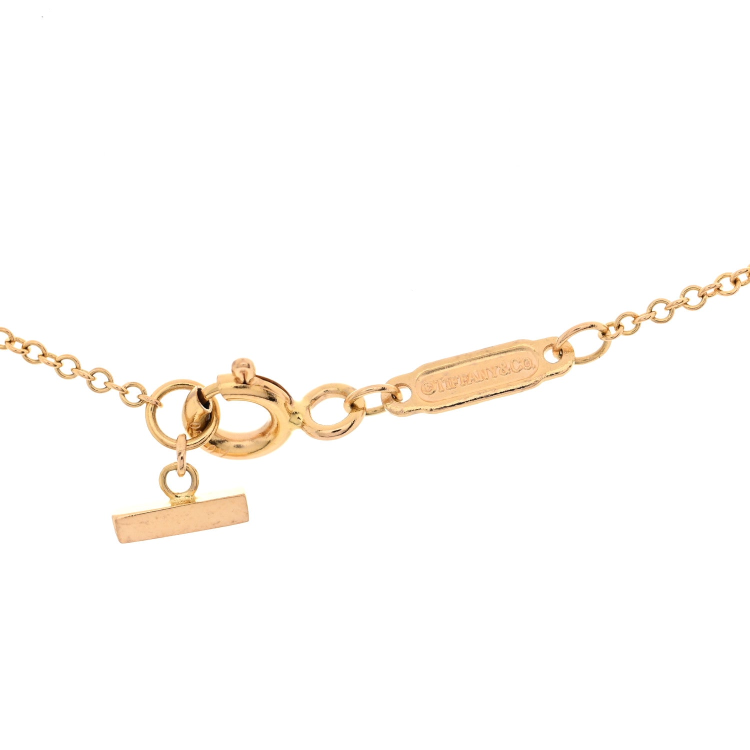 18K Rose Gold Small T Smile Pendant Necklace