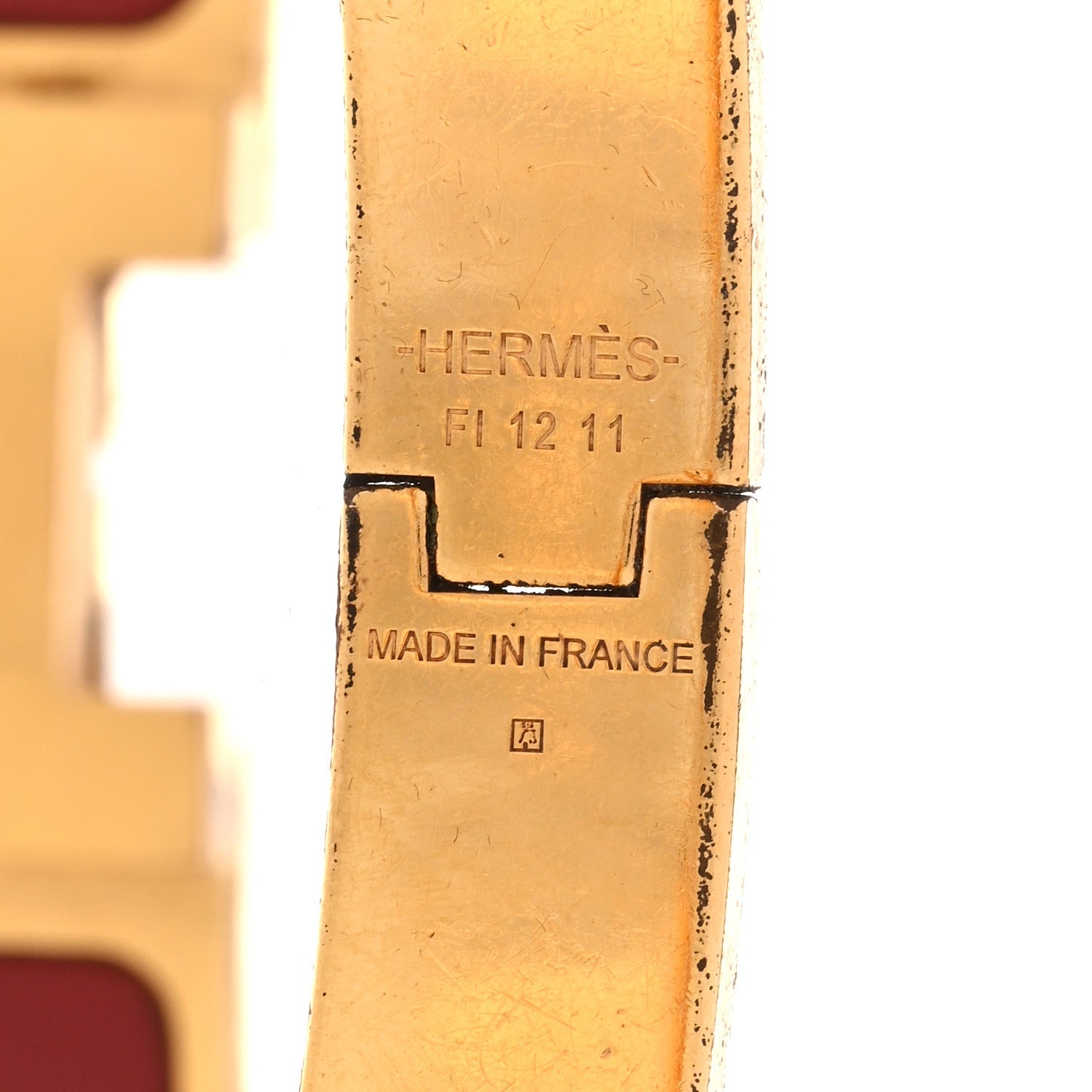 Matte Enamel Narrow Clic Clac HH Bracelet T4 Rouge H