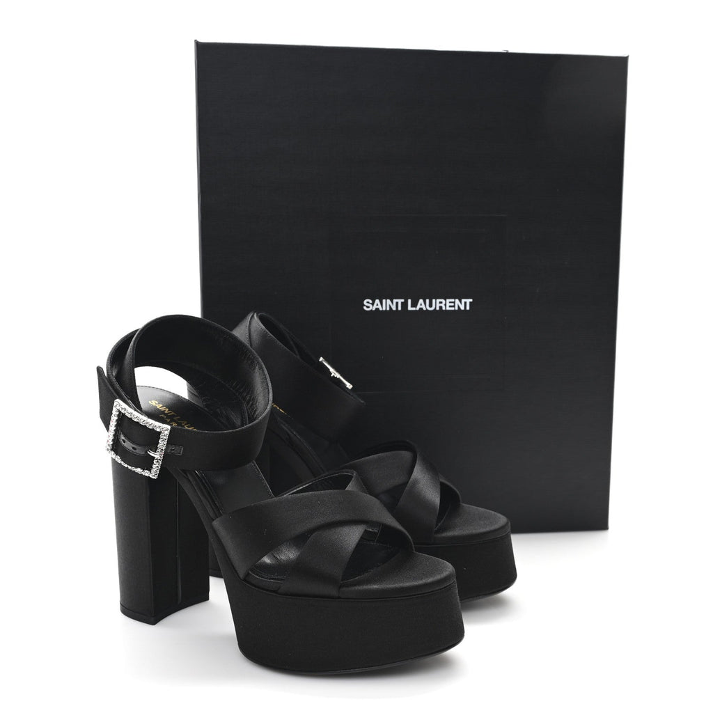 Raso Regale Bianca 85 Platform Sandals 39 Black