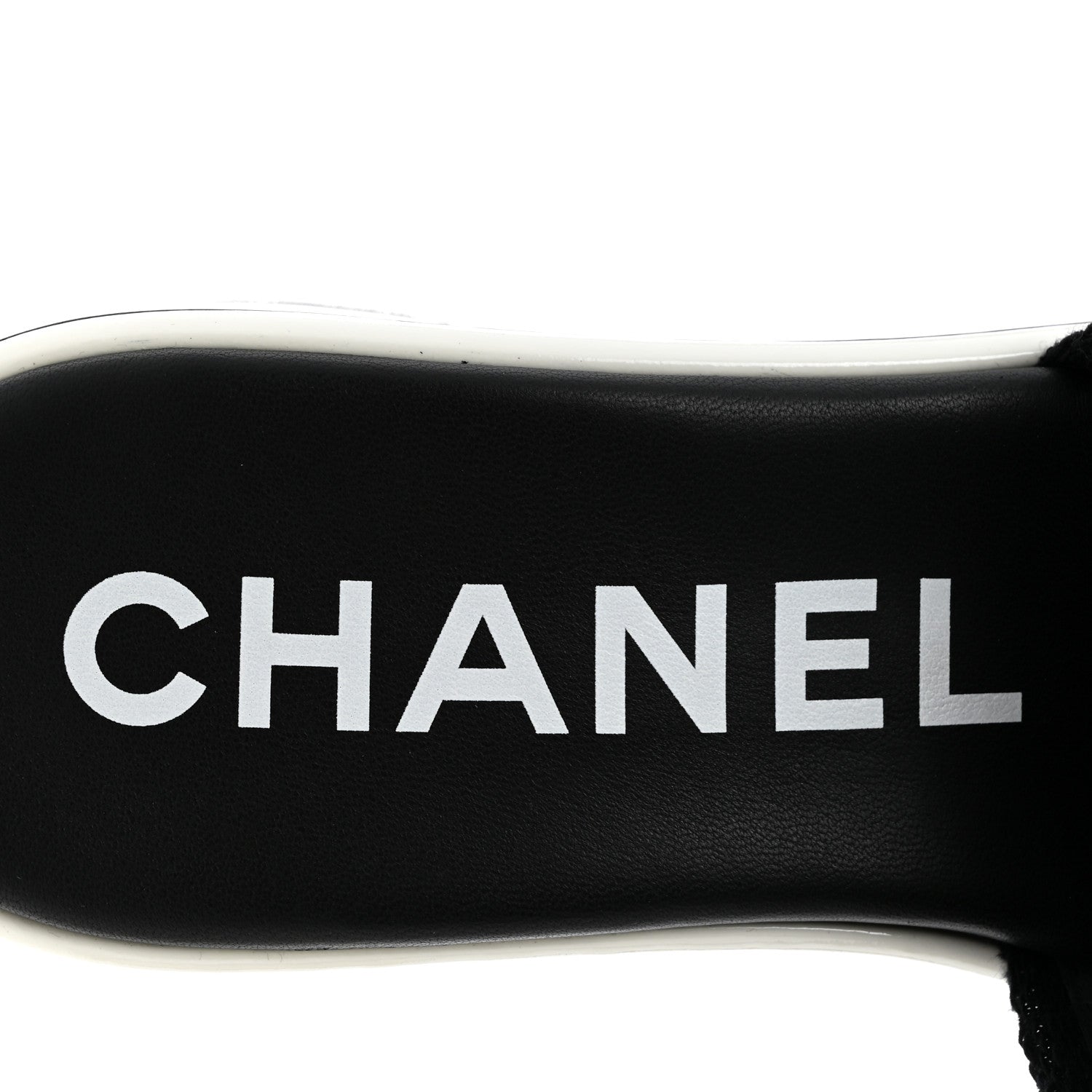 Cotton Logo Mule Sandals 41 Black White