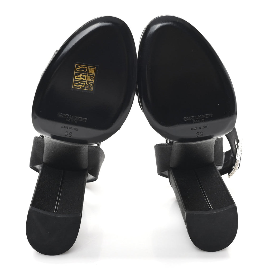 Raso Regale Bianca 85 Platform Sandals 39 Black