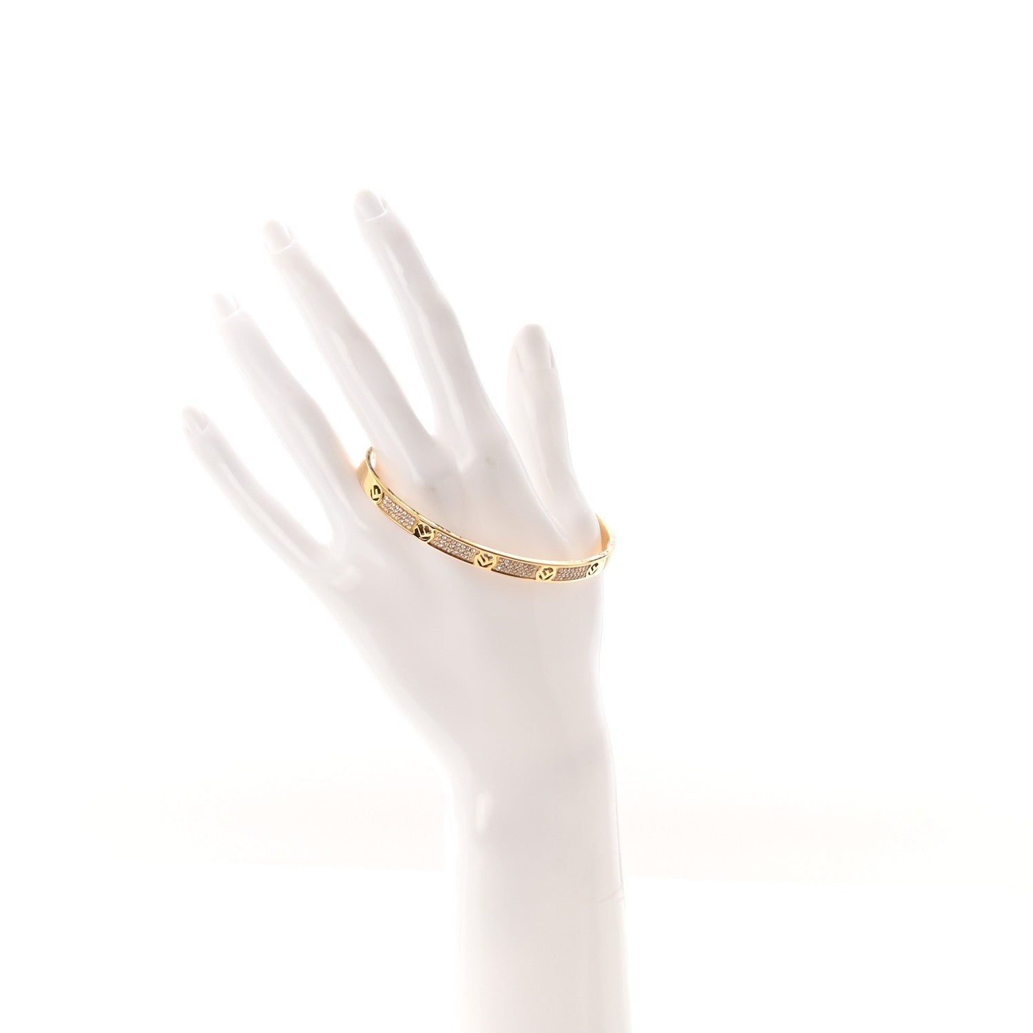 Metal Crystal F is Fendi Bracelet L Gold