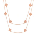 18K Rose Gold 16 Motifs Sweet Alhambra Necklace