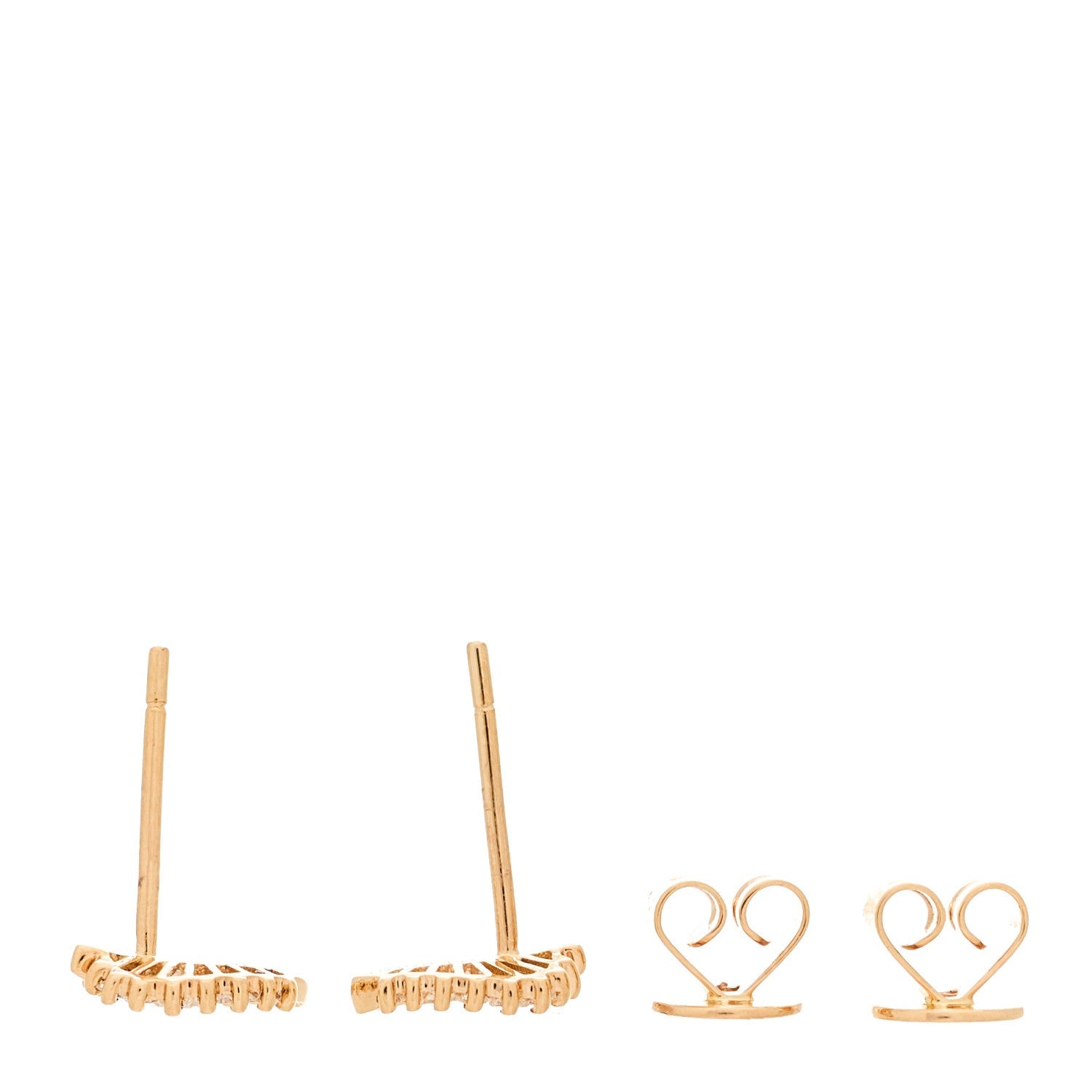 18K Rose Gold Diamond Small Palm Leaf Earrings