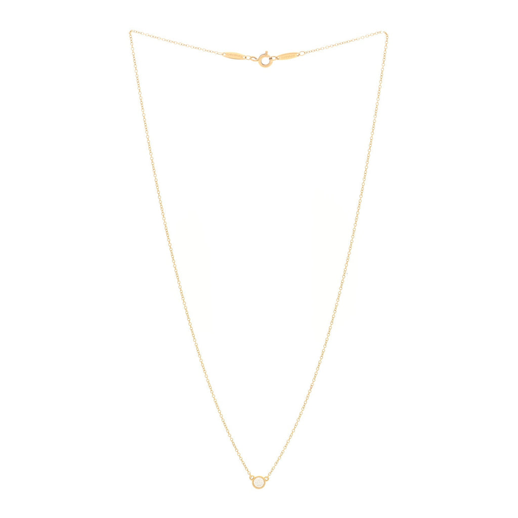 18K Yellow Gold Diamond .20ct Elsa Peretti Diamonds by the Yard Pendant Necklace