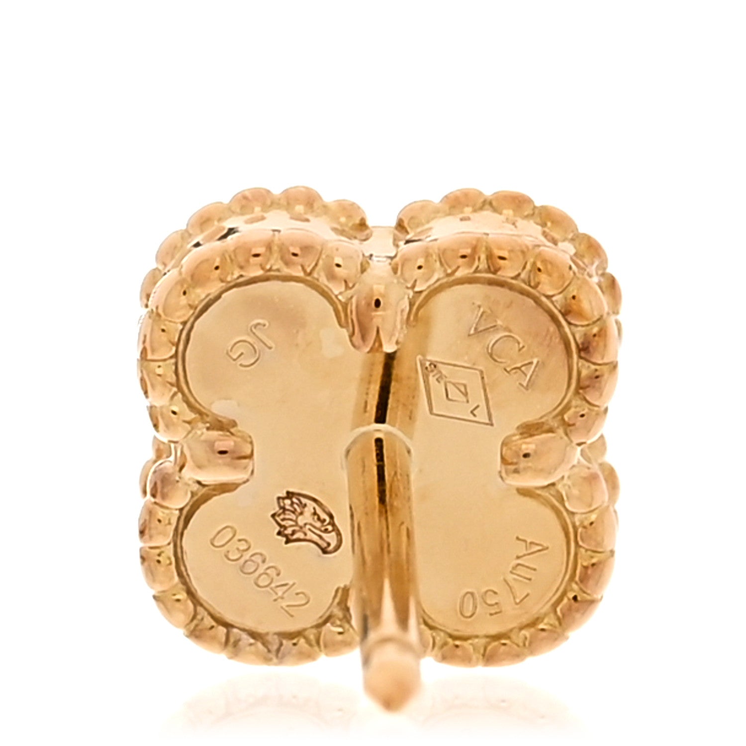 18K Yellow Gold Mother of Pearl Sweet Alhambra Earrings