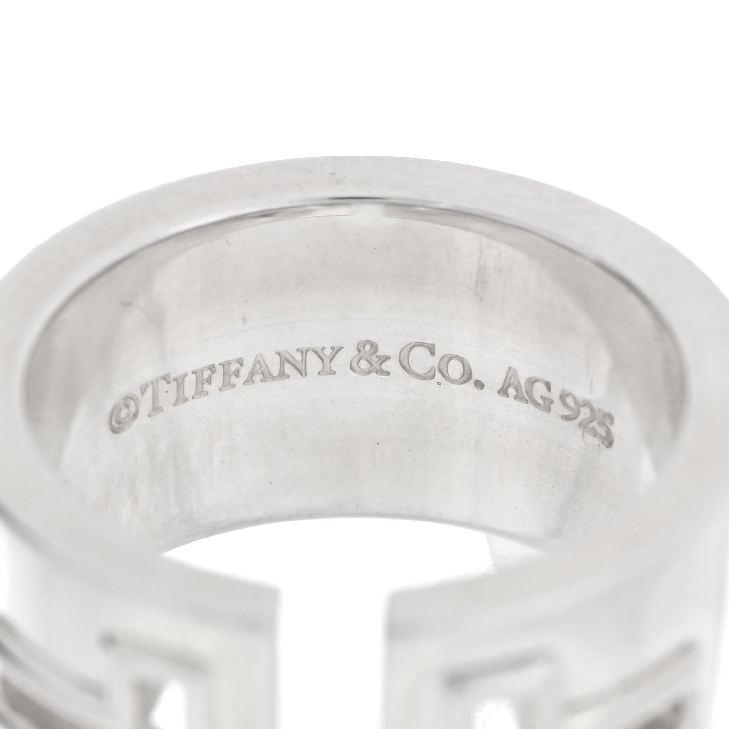 Sterling Silver T Cutout Ring 50 5.25