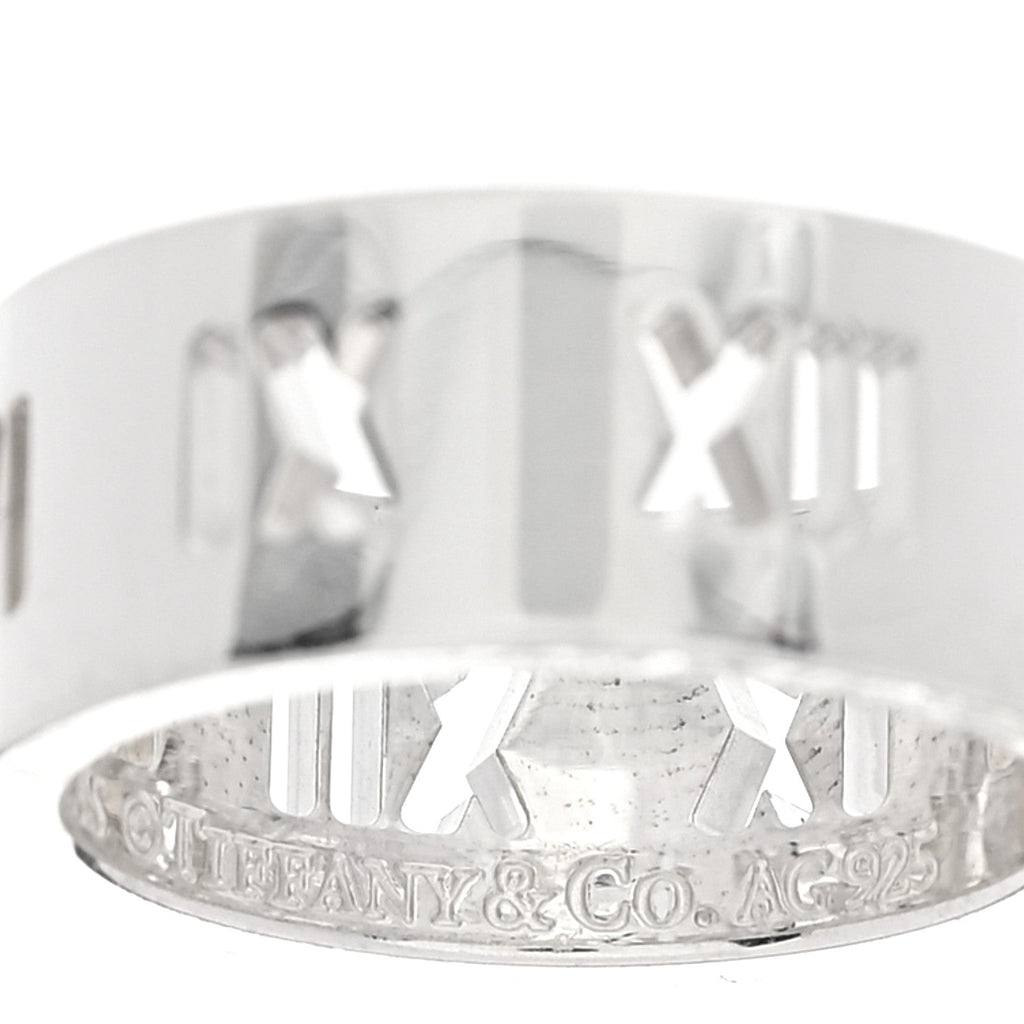 Sterling Silver Wide Atlas Pierced Ring 50 5.5