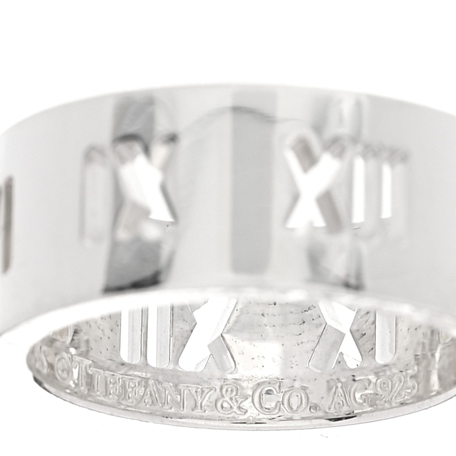Sterling Silver Wide Atlas Pierced Ring 50 5.5