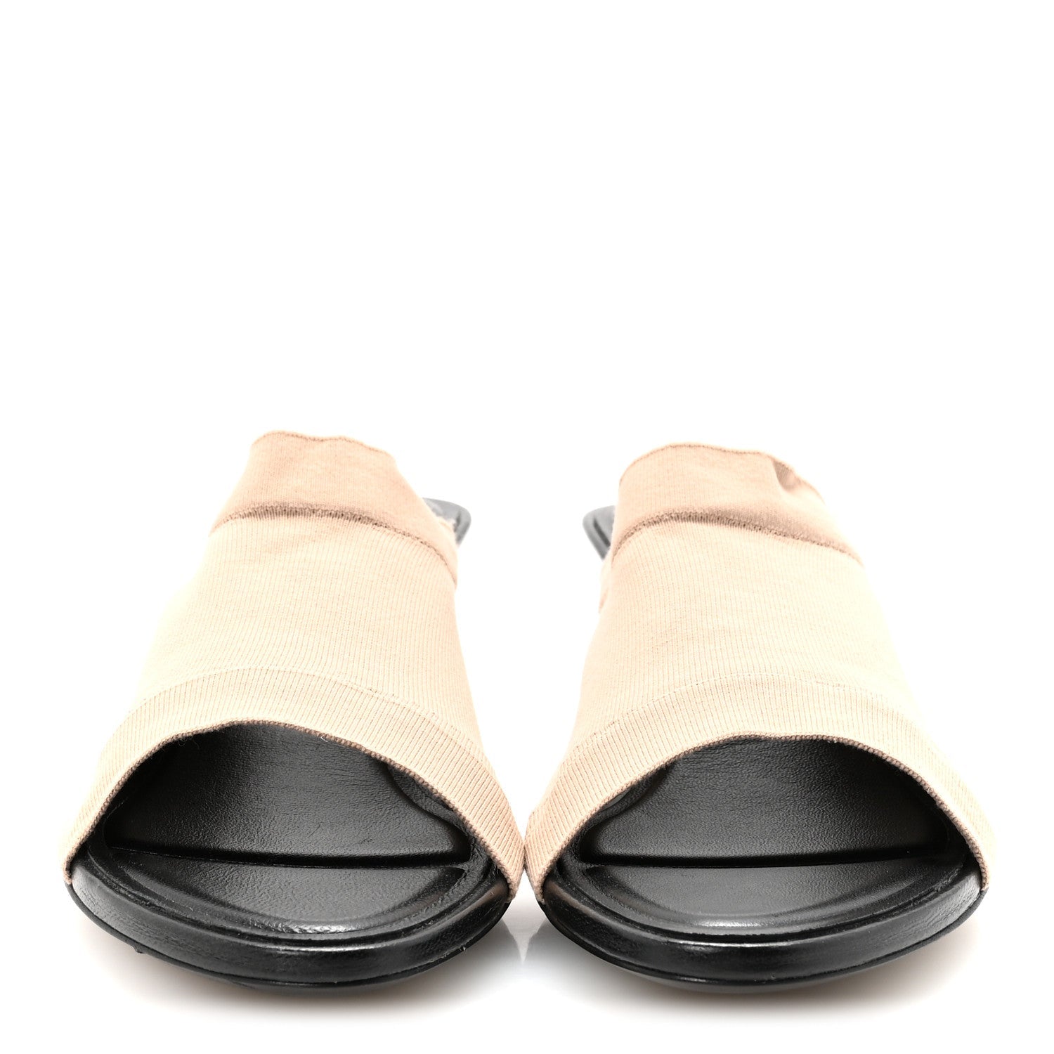 Stretch Knit Mule Sandal 37 Beige