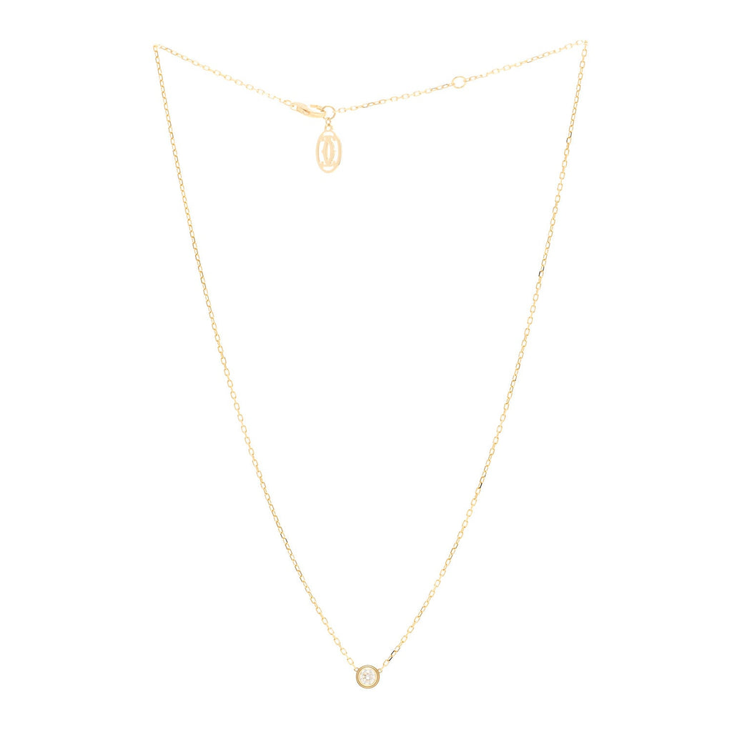 18K Yellow Gold Diamond LM D'Amour Pendant Necklace