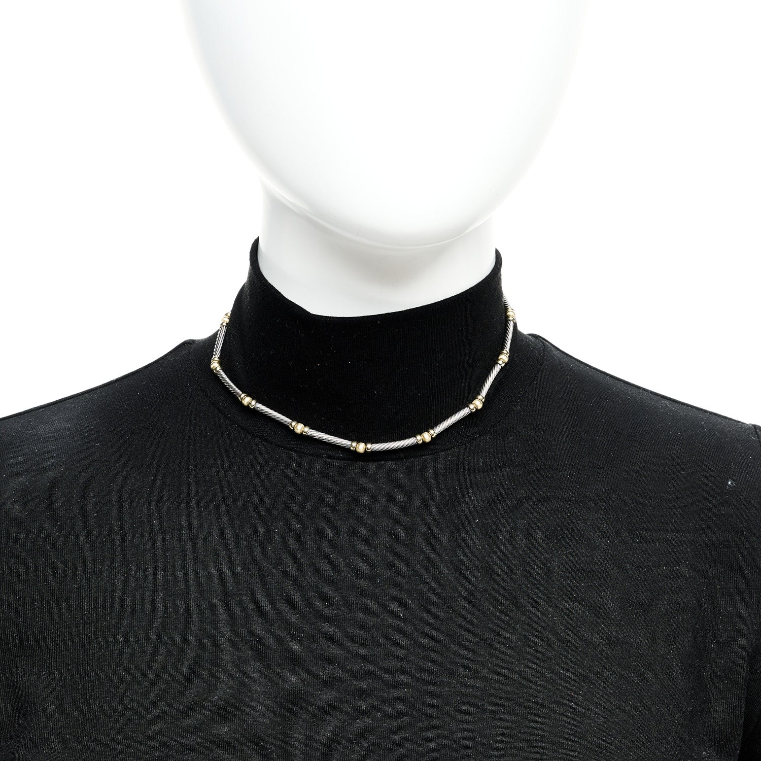 Sterling Silver 14K Yellow Gold Metro Collar Necklace