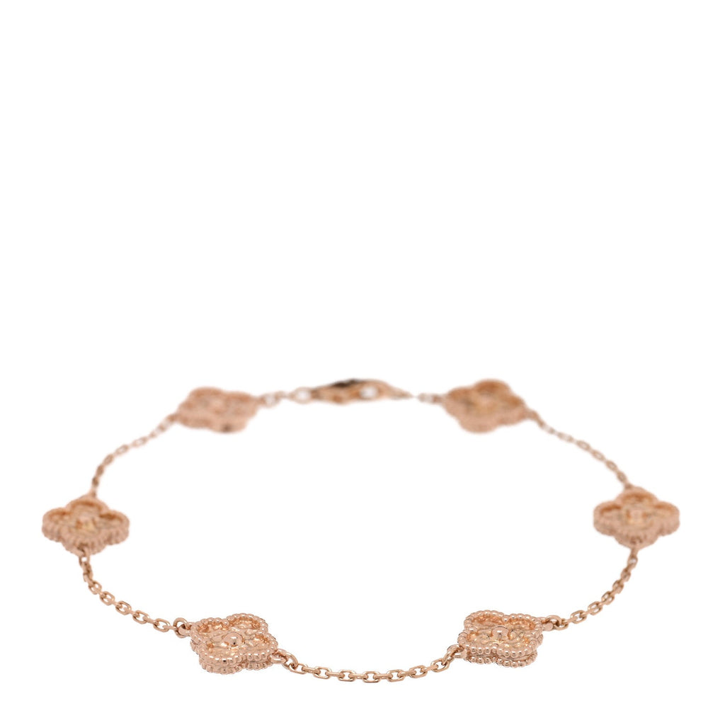 18K Rose Gold 6 Motifs Sweet Alhambra Bracelet