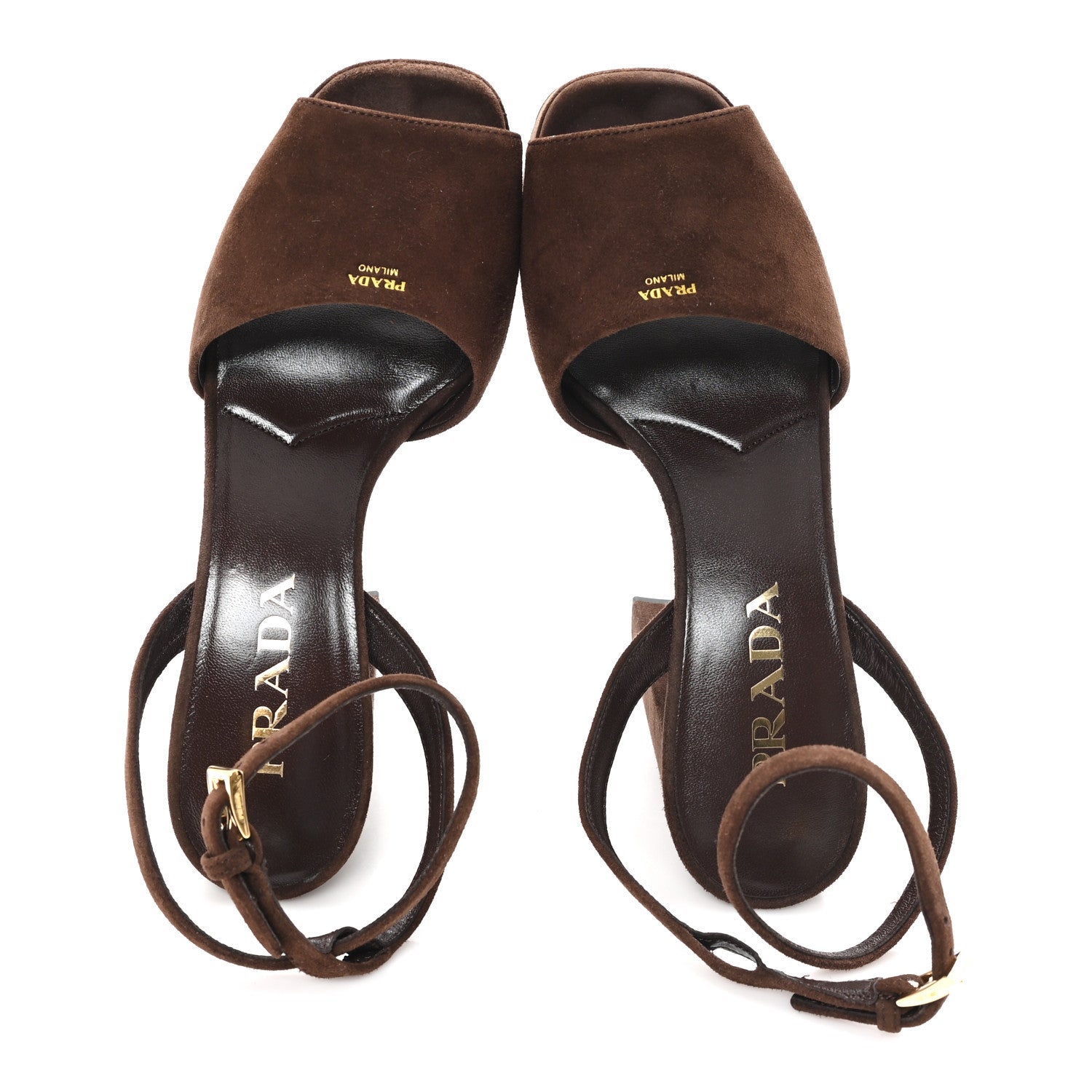 Scamosciata Logo Ankle Strap 40/135mm Platform Sandals 36 Moro