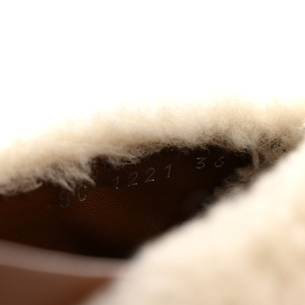 Shearling Paseo Flat Comfort Mule 36 Brown
