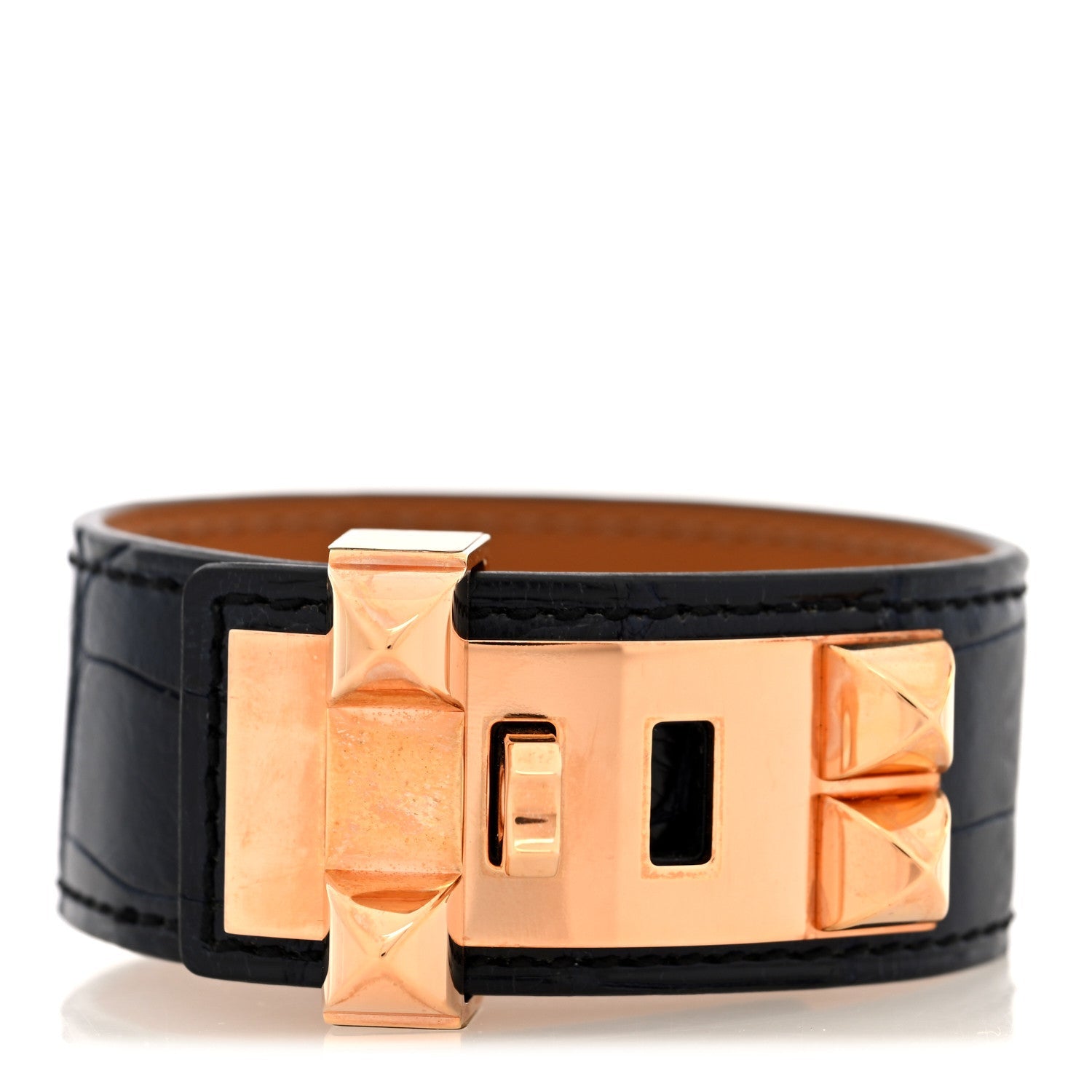 Shiny Alligator Collier de Chien CDC 24 Bracelet T2 Fonce Tomekon