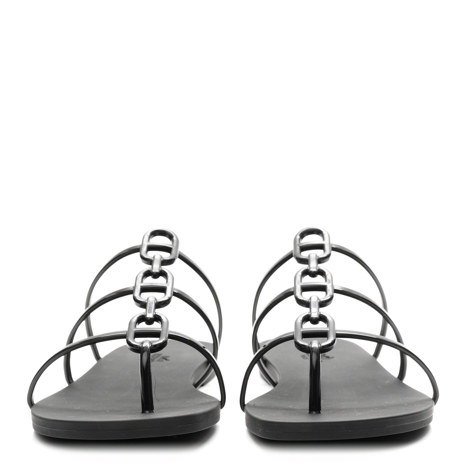 Rubber Womens Mykonos Sandals 38 Black