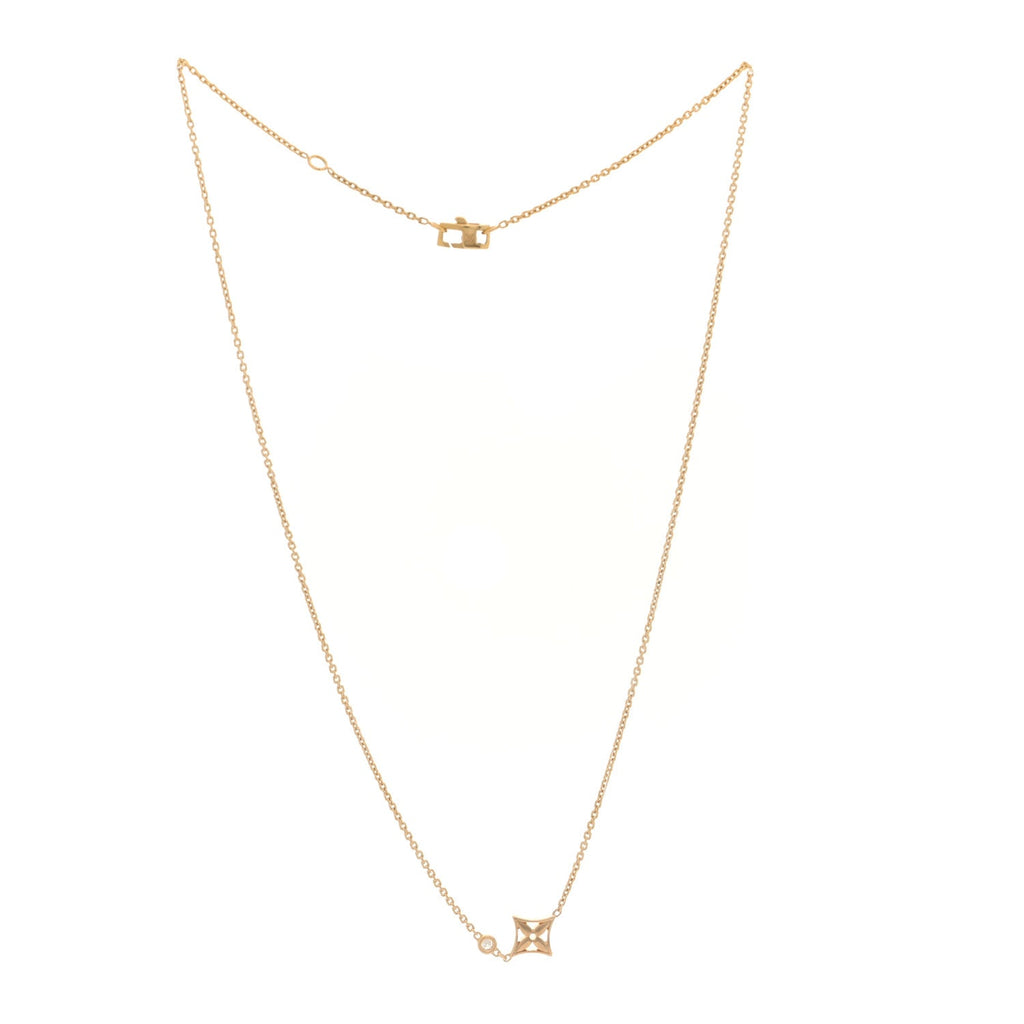 18K Yellow Gold Diamond Idylle Blossom Pendant Necklace