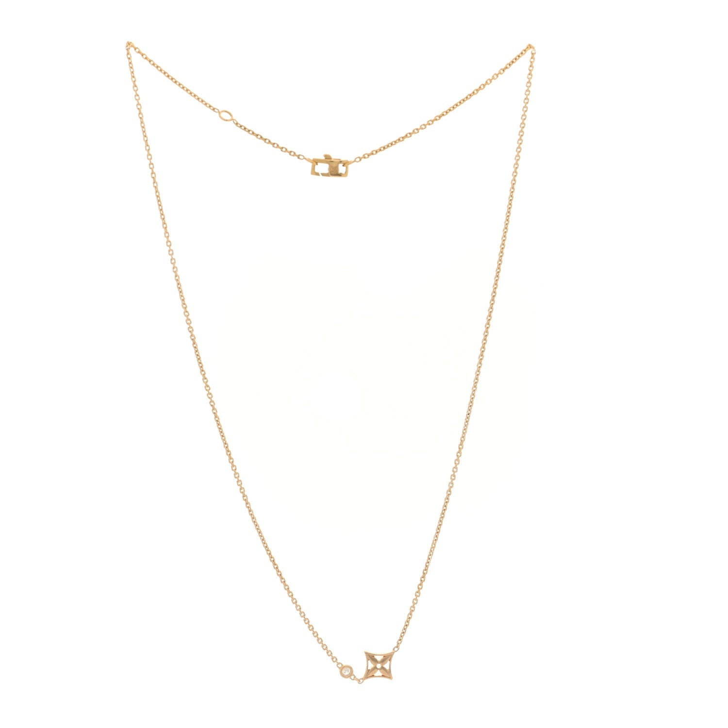 18K Yellow Gold Diamond Idylle Blossom Pendant Necklace