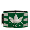X ADIDAS Metal Enamel Cuff Bracelet S Silver Green