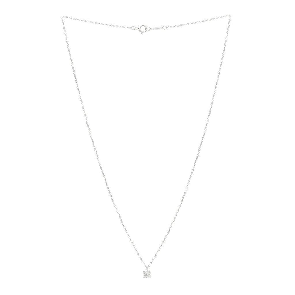 Platinum Diamond .35ct Solitaire Pendant Necklace
