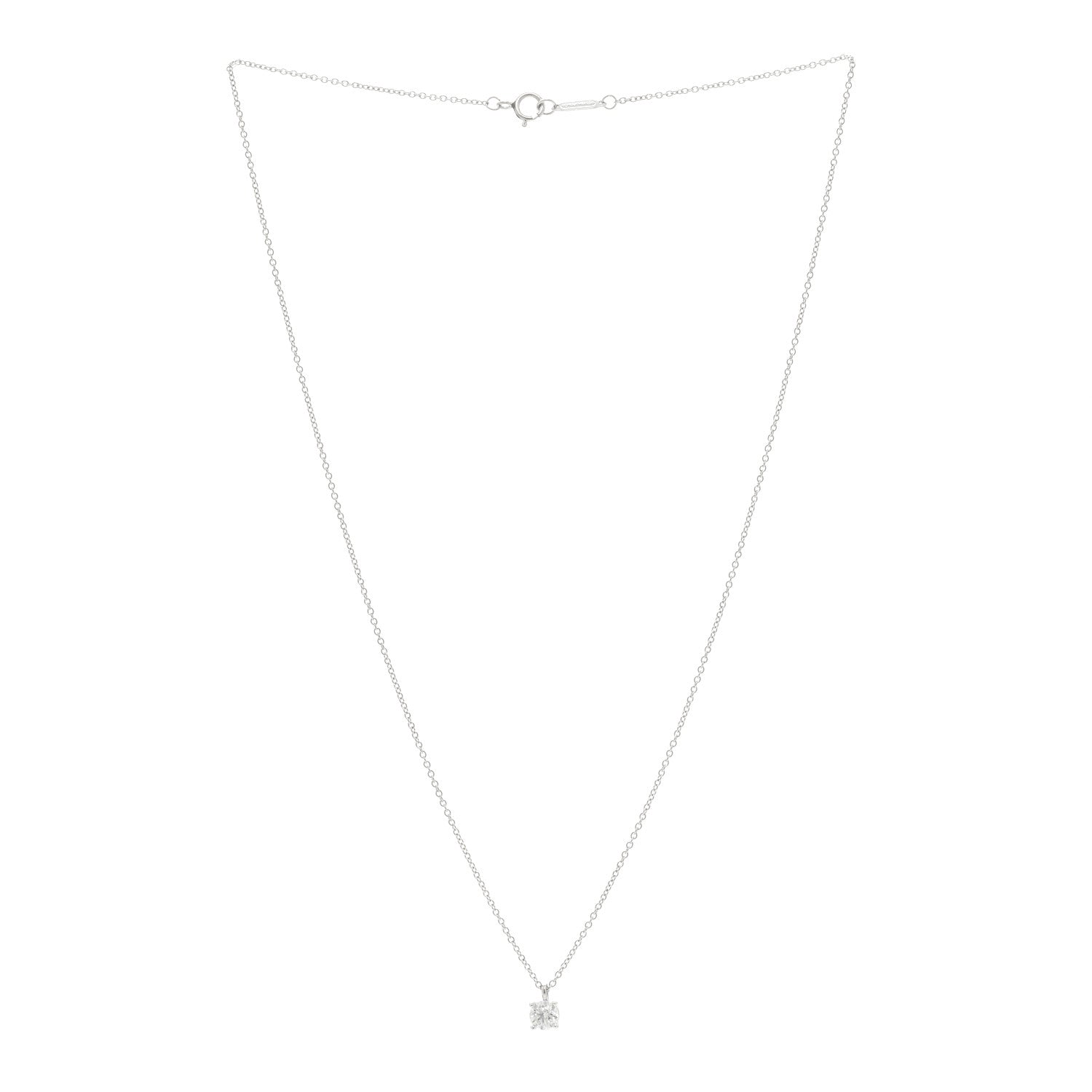 Platinum Diamond .35ct Solitaire Pendant Necklace