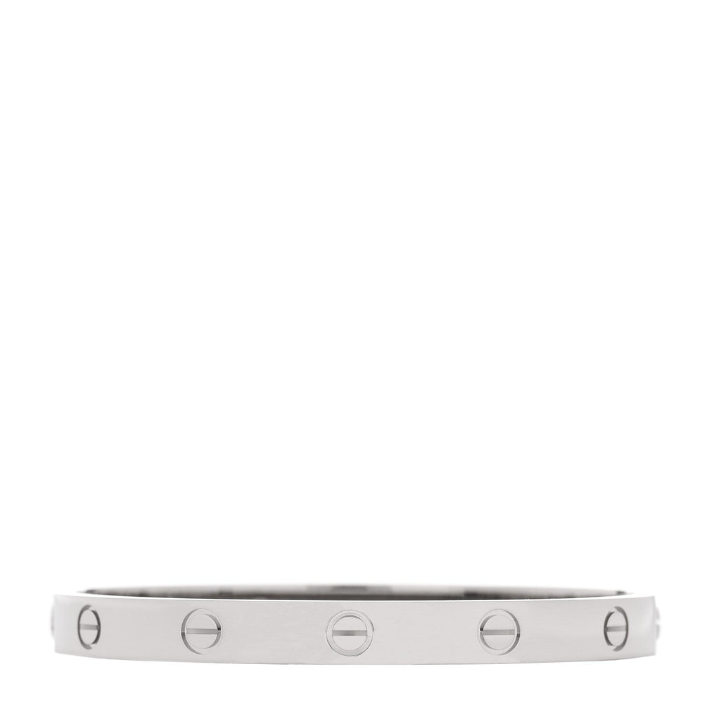 18K White Gold LOVE Bracelet 17