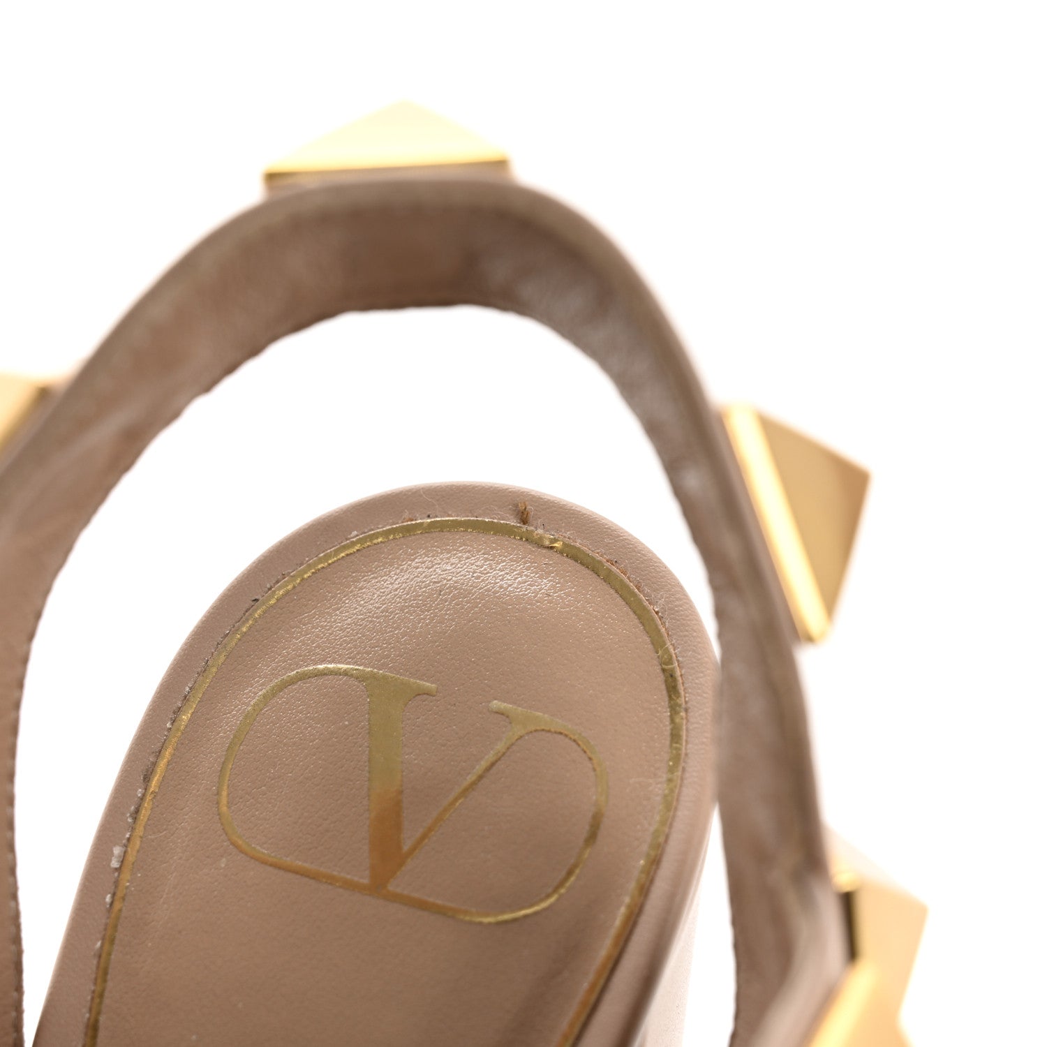 Calfskin Roman Stud 90mm Sandals 37 Rose Cannelle