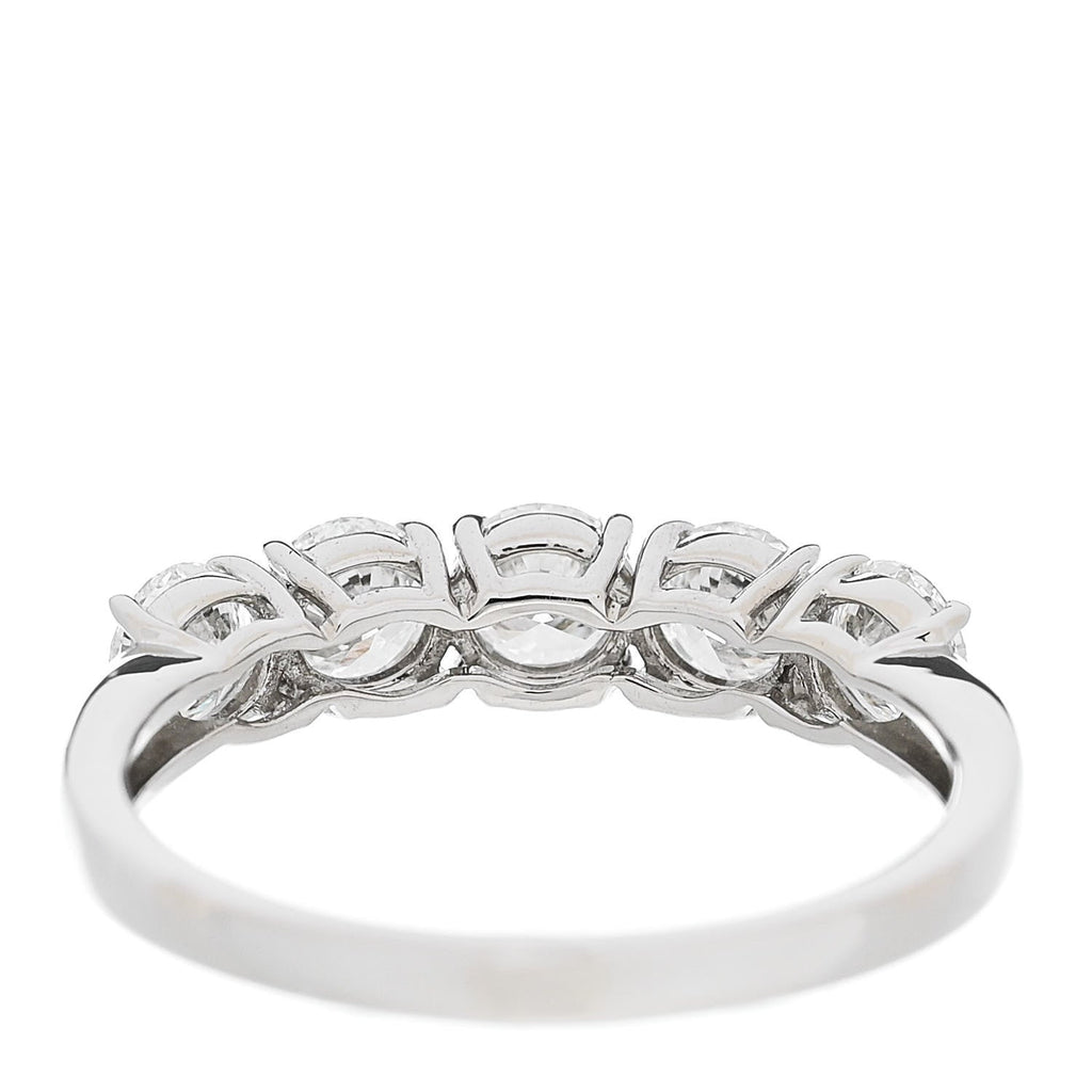 PARKER & WEST Platinum Diamond 1.04ct Half Eternity Band Ring 52 6