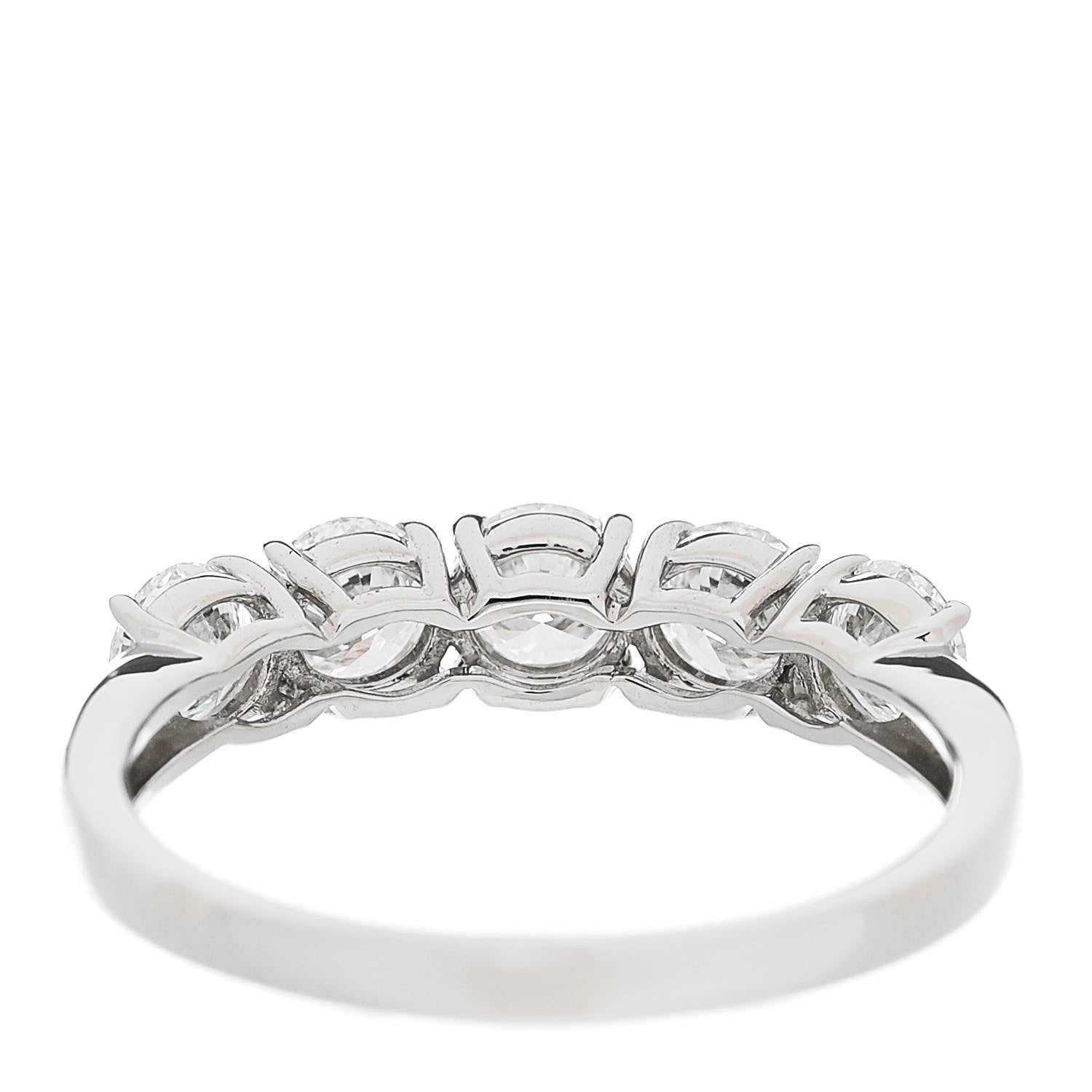 PARKER & WEST Platinum Diamond 1.04ct Half Eternity Band Ring 52 6