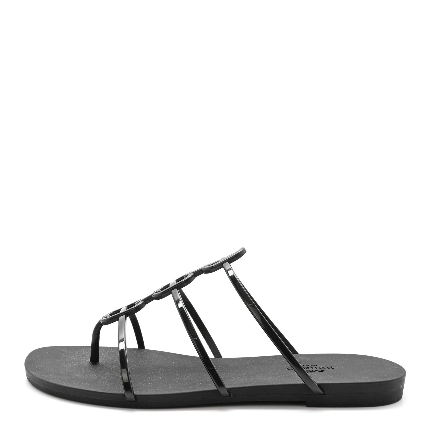 Rubber Womens Mykonos Sandals 38 Black