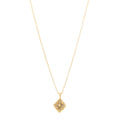18K Yellow Gold Mother of Pearl Small Opera Tulle Pendant Necklace