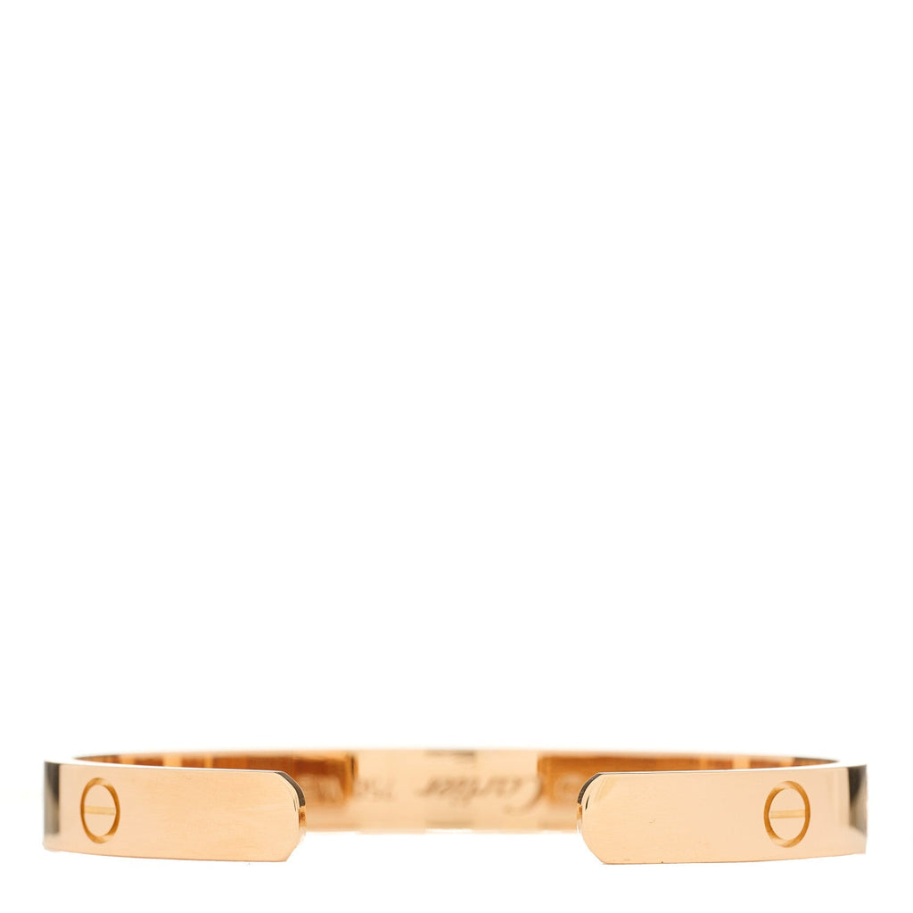 18K Pink Gold LOVE Cuff Bracelet 16