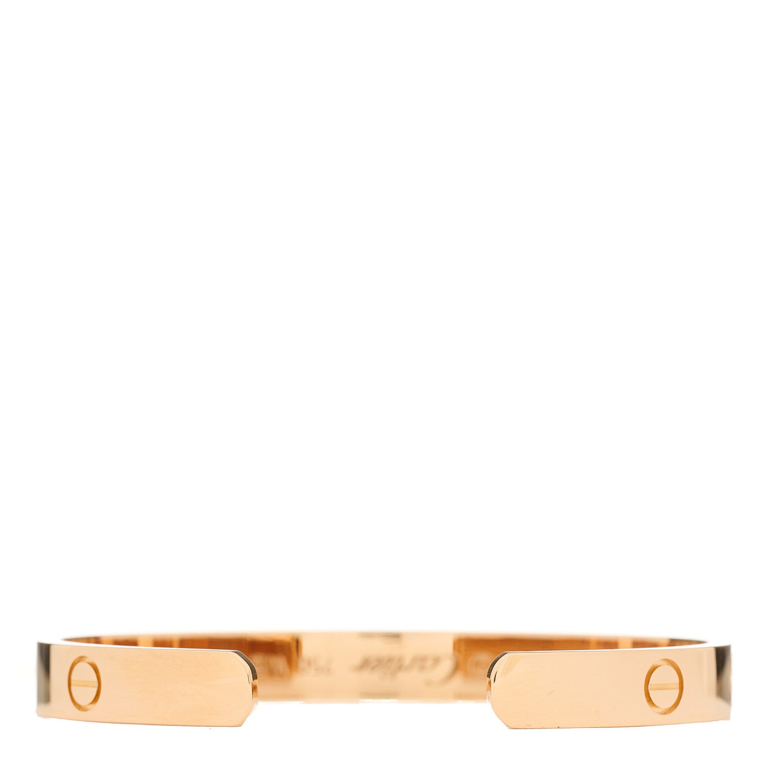 18K Pink Gold LOVE Cuff Bracelet 16