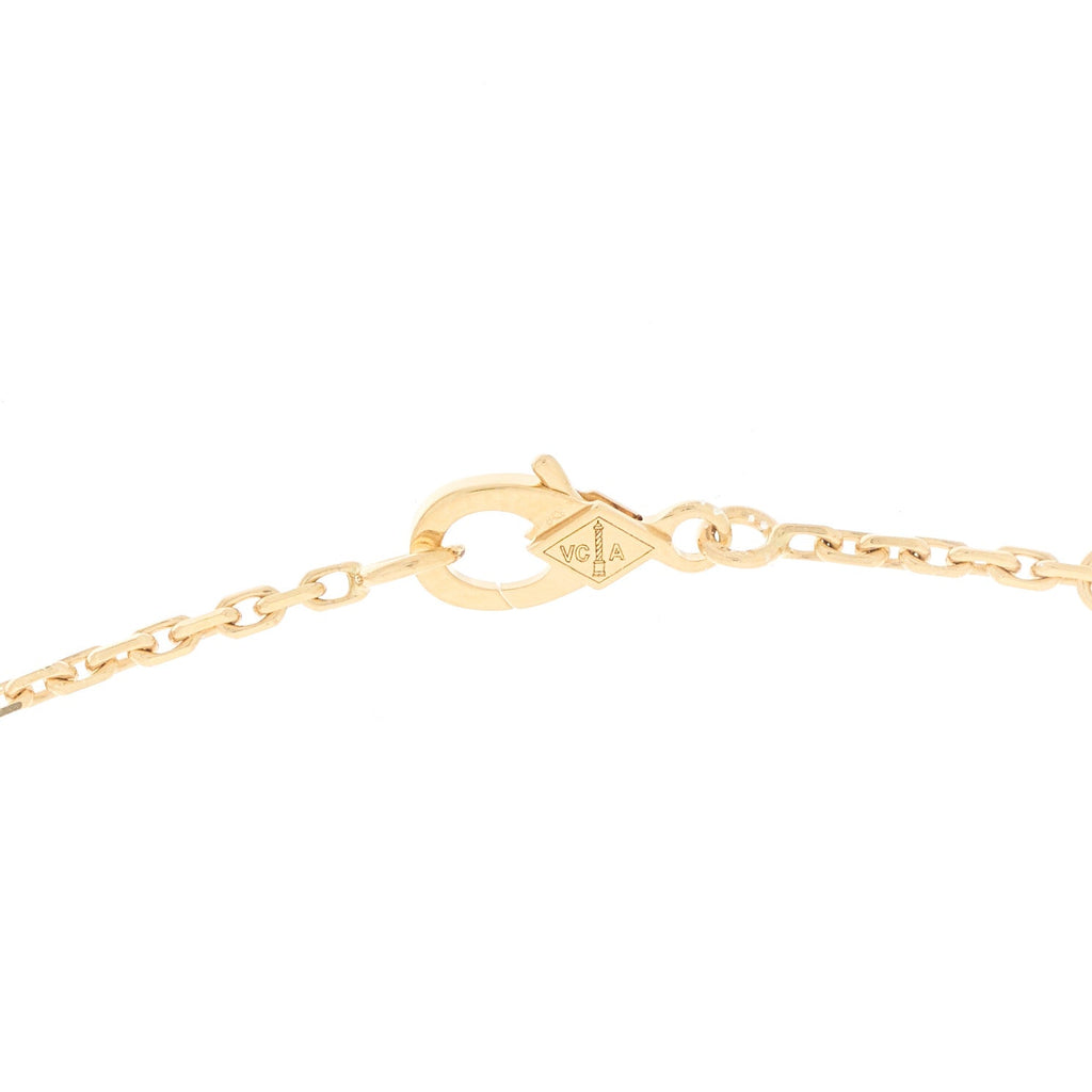 18K Yellow Gold Black Onyx Magic Alhambra Pendant Necklace