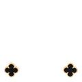 18K Yellow Gold Black Onyx Sweet Alhambra Earrings