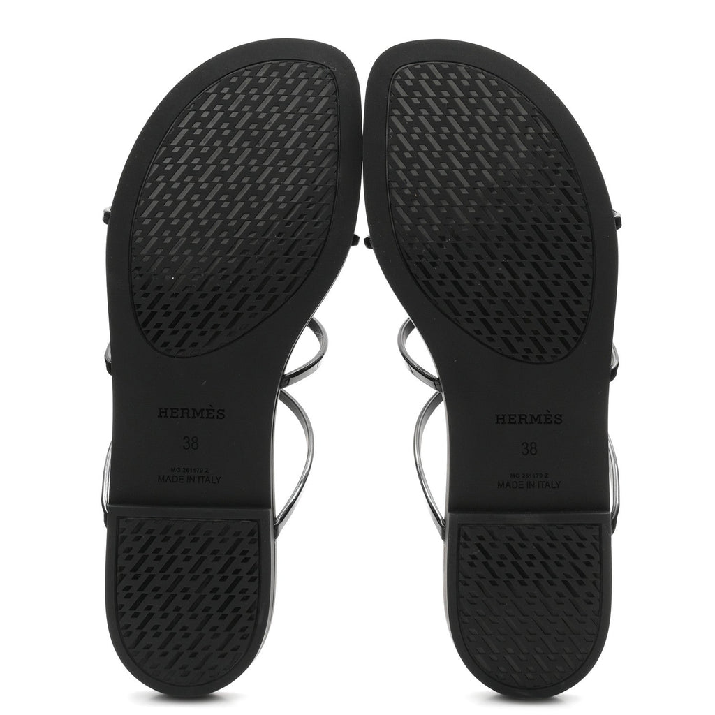 Rubber Womens Mykonos Sandals 38 Black