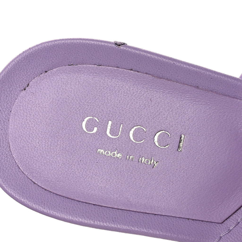 Nappa Charlotte GG Marmont 55mm Thong Sandals 38 Pale Lavander