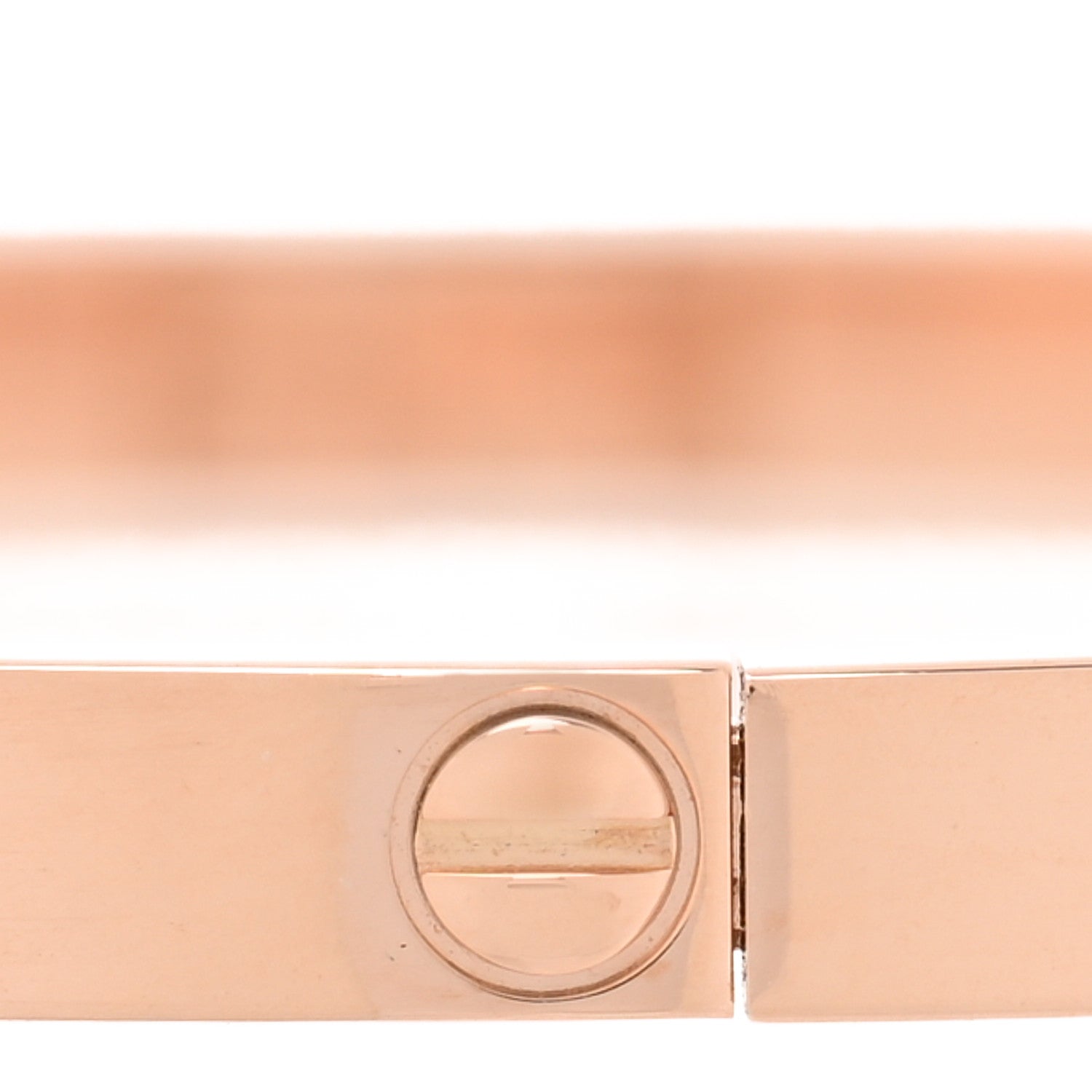 18K Pink Gold 6 Diamond Small LOVE Bracelet 17
