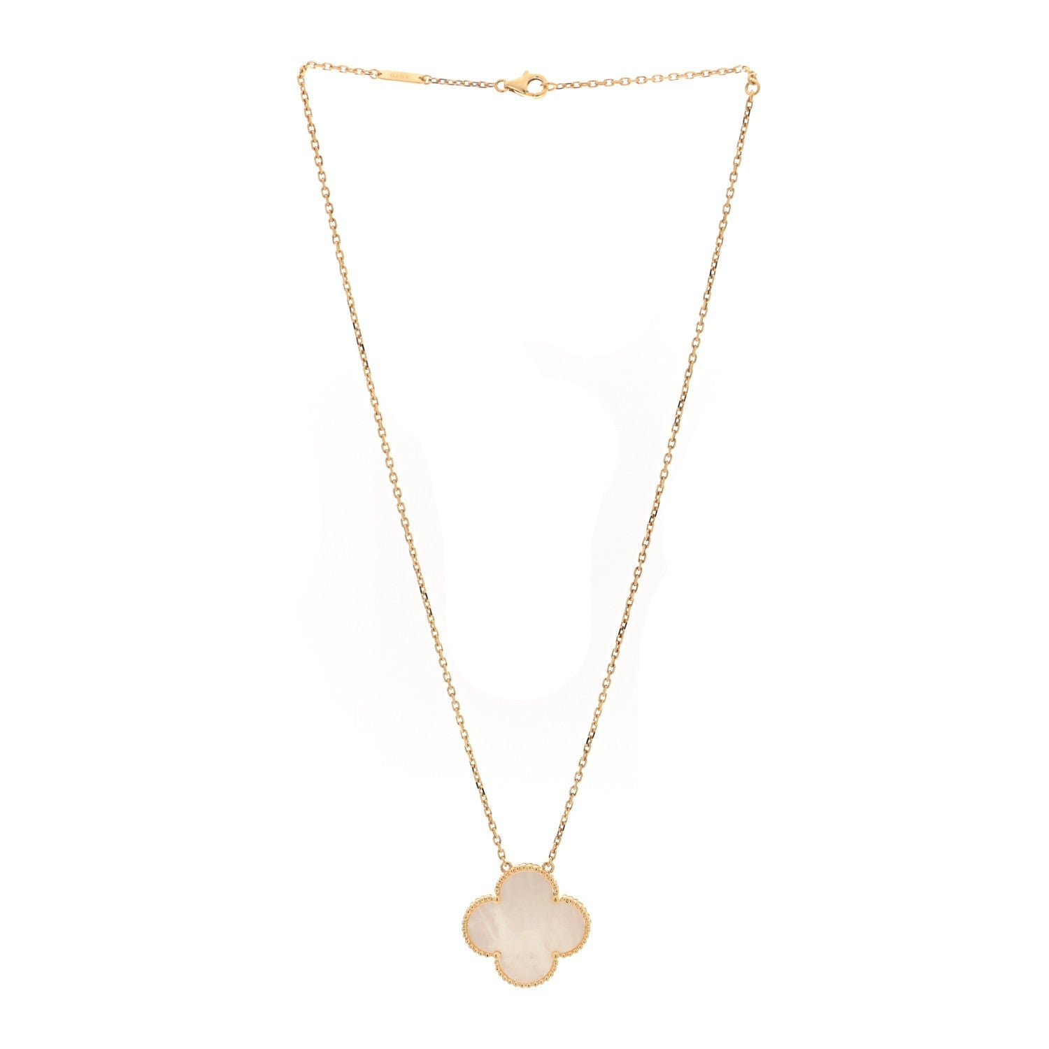 18K Yellow Gold Mother of Pearl Magic Alhambra Pendant Necklace