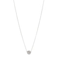 18K White Gold Diamond .23ctw Rose Pendant Necklace