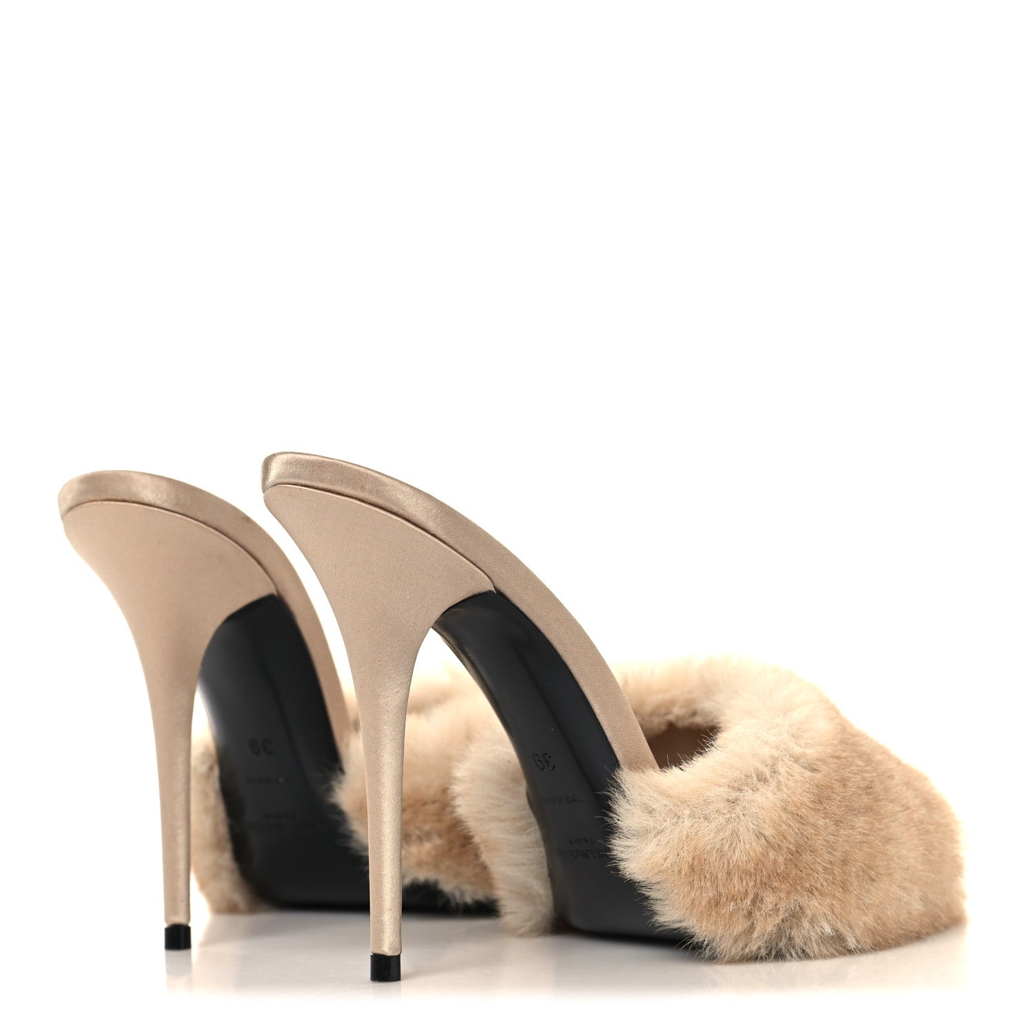 Faux Fur La 16 Mule Sandals 39 Light Beige