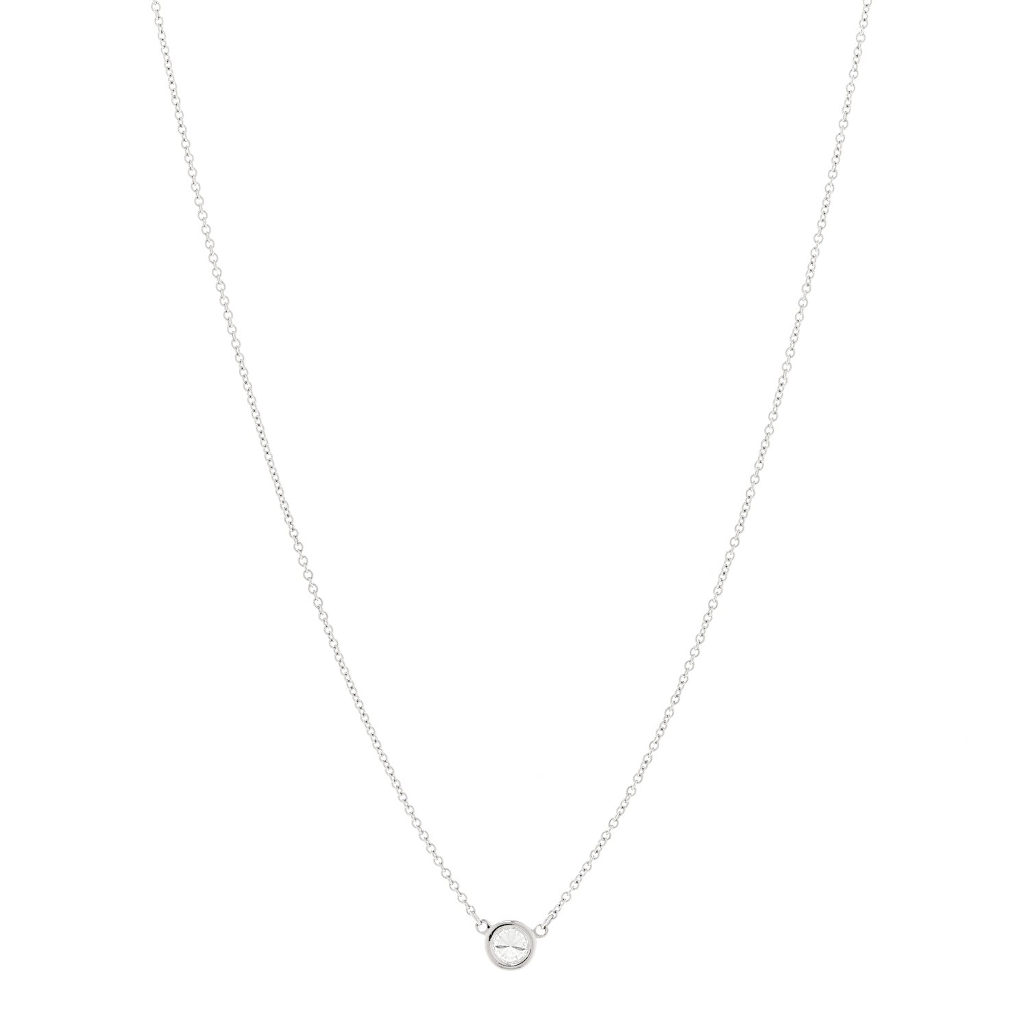 Platinum Diamond .24ct Elsa Peretti Diamonds by the Yard Pendant Necklace