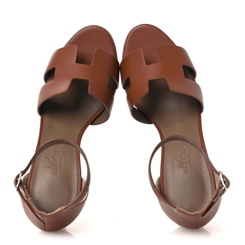 Calfskin Legend Wedge Sandals 35 Gold