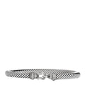 Sterling Silver Diamond 5mm Cable Buckle Bracelet