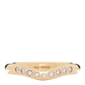 18K Yellow Gold Diamond .08ctw Elsa Peretti Curved Wedding Band Ring 56 7.5